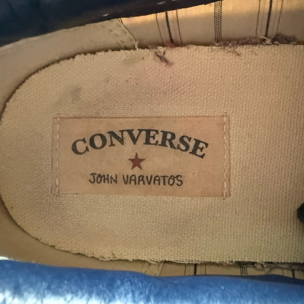 Converse x John Varvatos Low-Top Sneakers in Cream with Navy - Picture 8 of 8